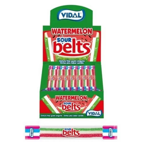 Vidal Vidal - Sour Watermelon Belts 9 Gram 150 Stuks